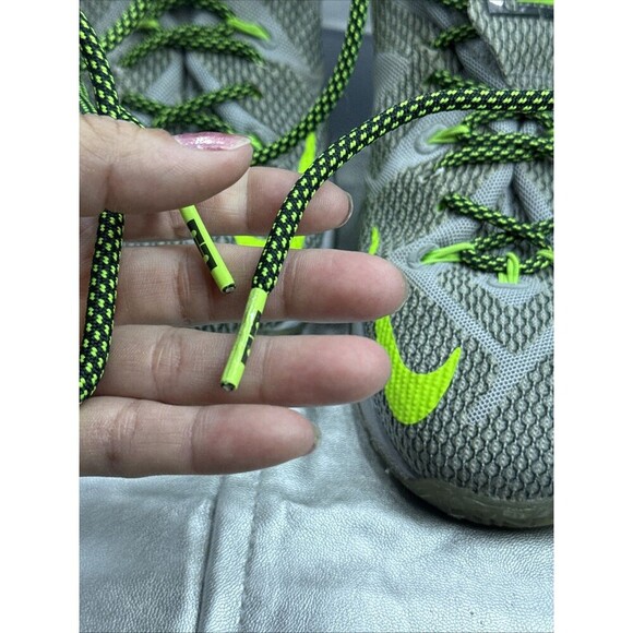 (T5)Nike Lebron XII Dunkman Force Grey Black Green 684593-001 Size 10.5 -2014 main image 10